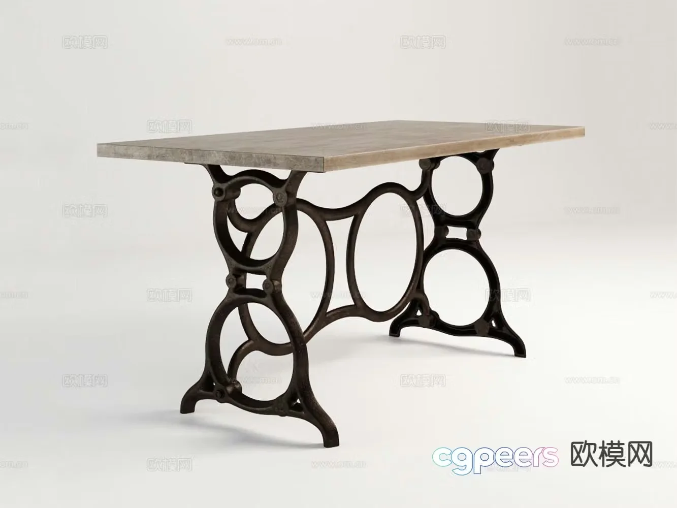 American corner table side table table table 3d model