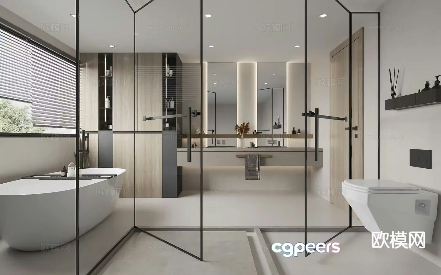 Modern bathroom bathroom master bathroom 3d model
