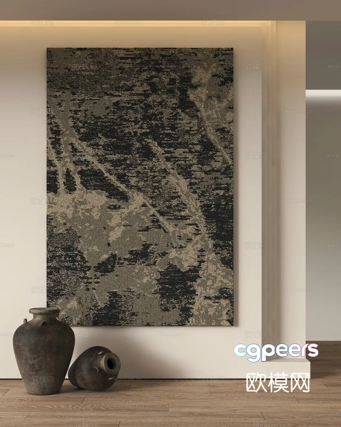 Wasabi wind decorative hanging painting 3d model