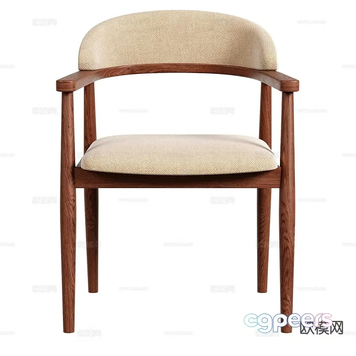 Medieval style chair dining chair 3d model