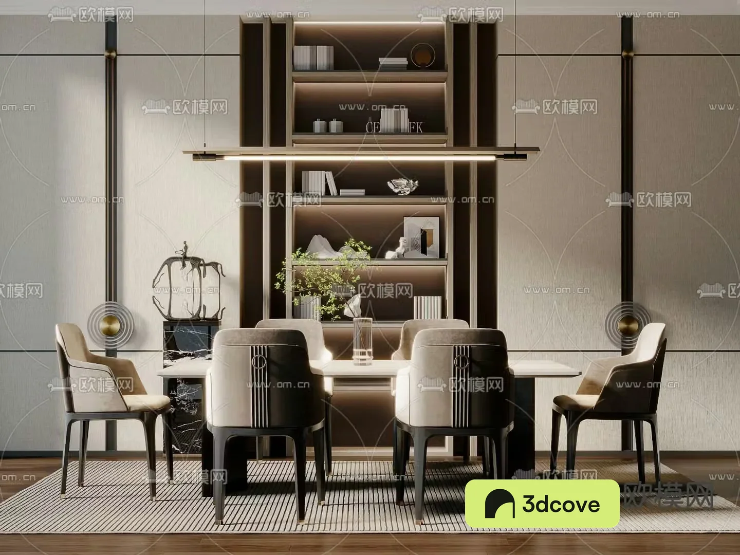 New Chinese dining table and chairs