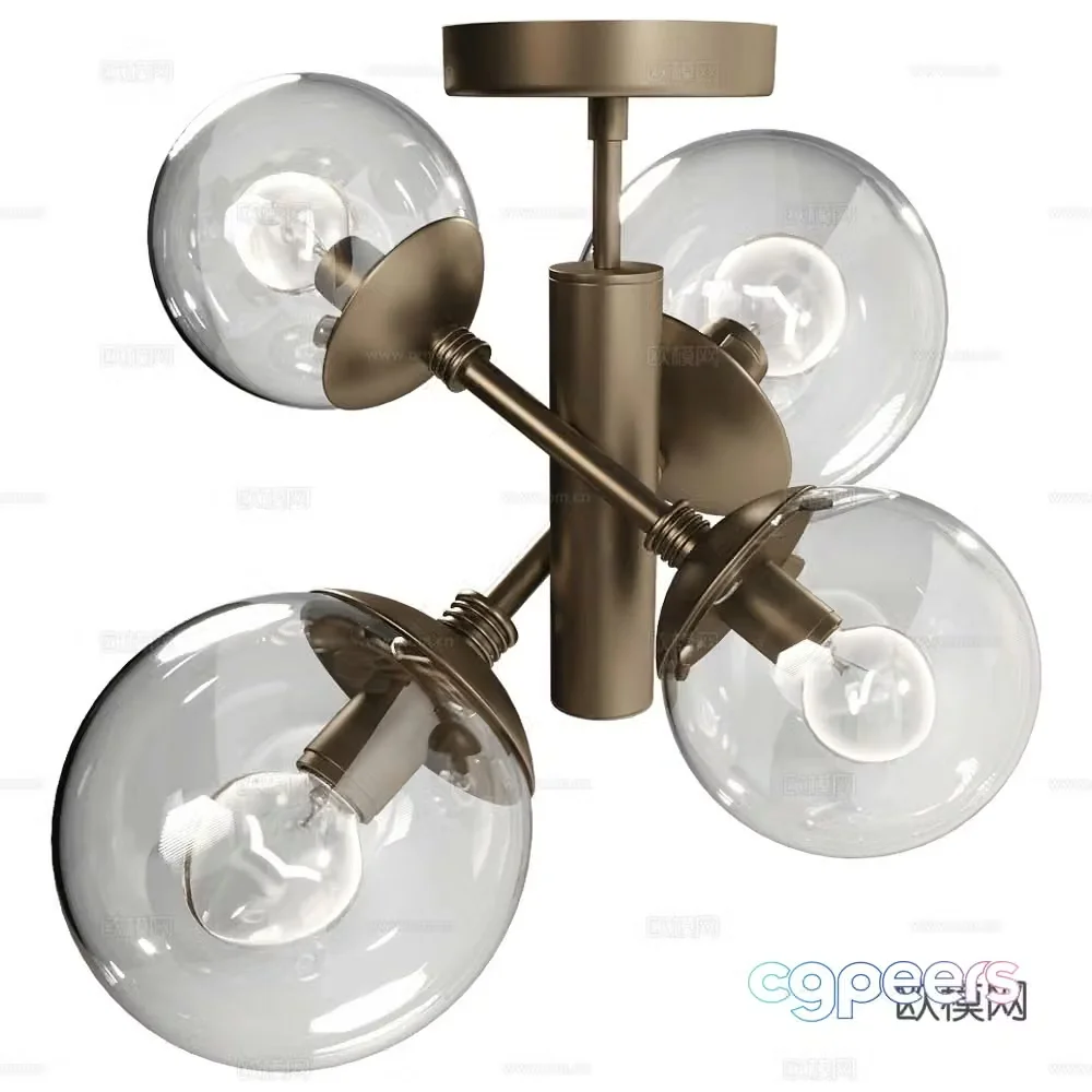 Metal Lux Modern Italian Chandelier Metal Chandelier Glass Chandelier 3D Model