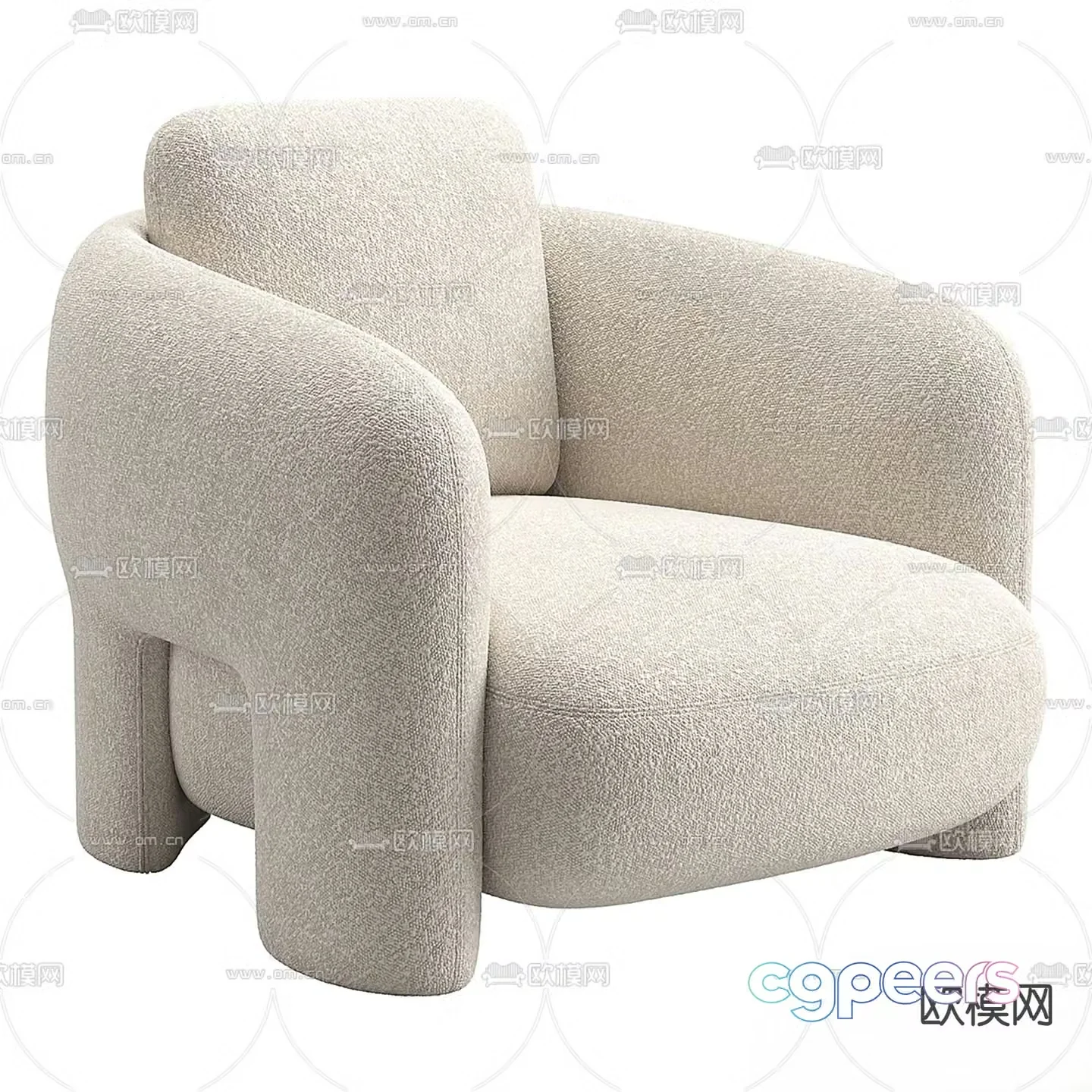 Bold single sofa 3d model