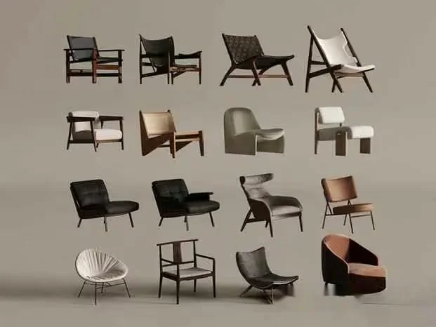 Modern Chair Collection 3D Model – 7432 – VRAY Render