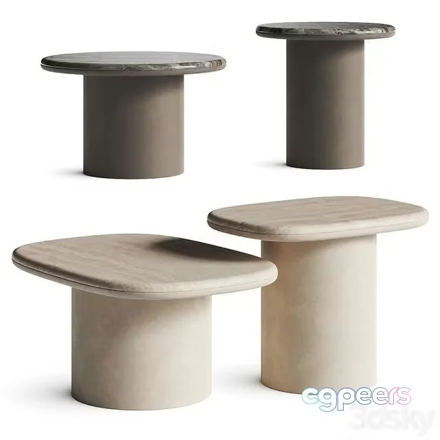 3ds Max Free – Secolo Gemini Coffee Tables modern set