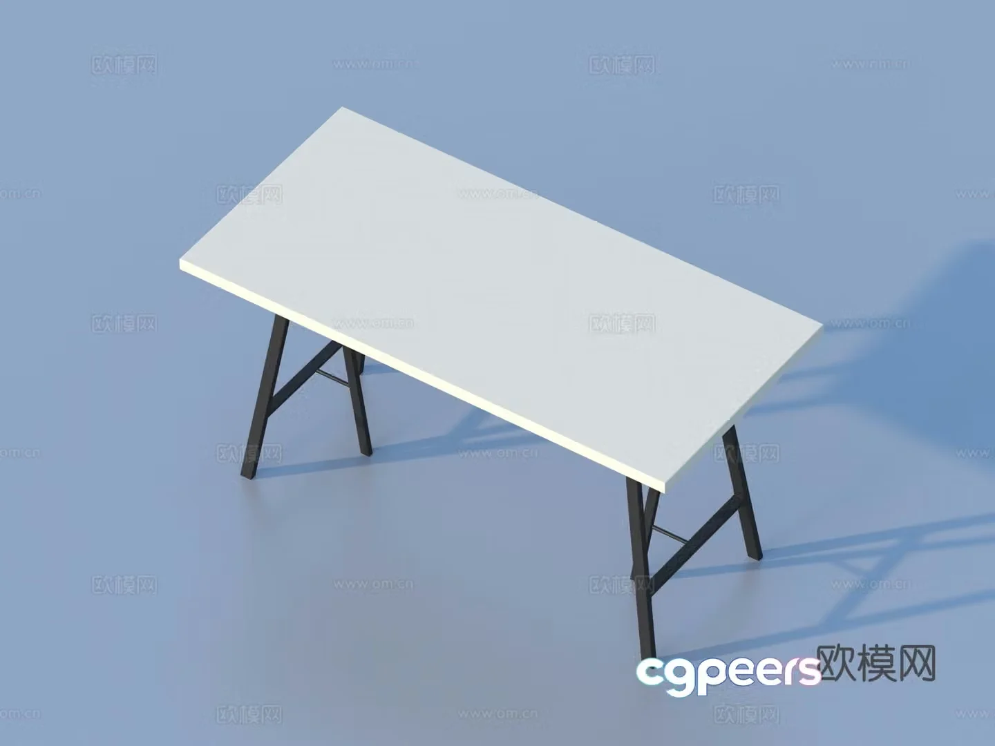modern dining table table square table 3d model