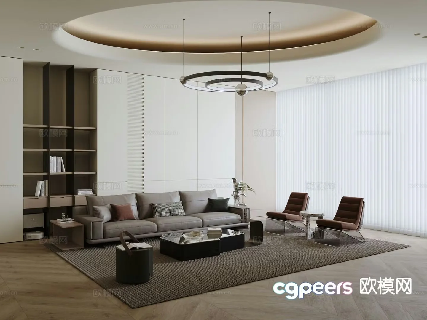 Modern sectional sofa 3d model