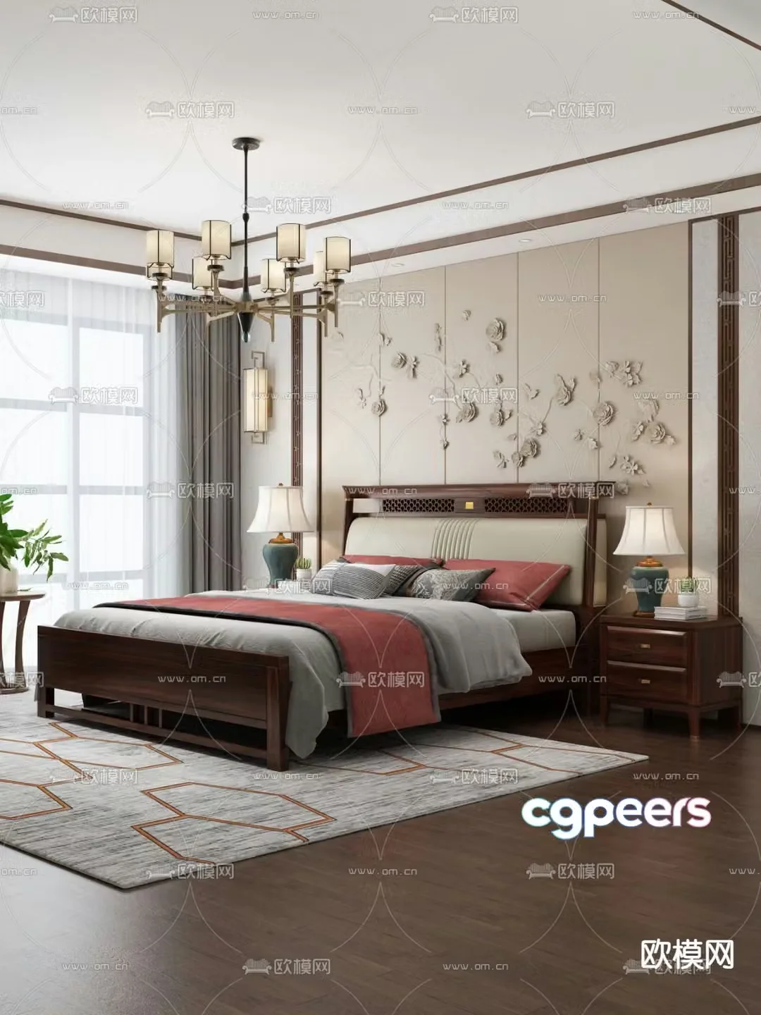 Chinese bedroom 3D model
