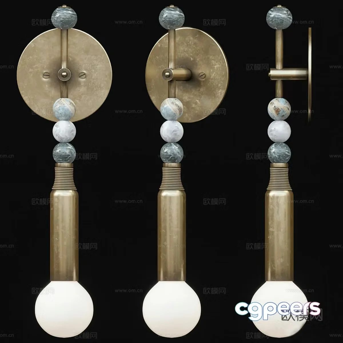 Light luxury wall lamp 3D model