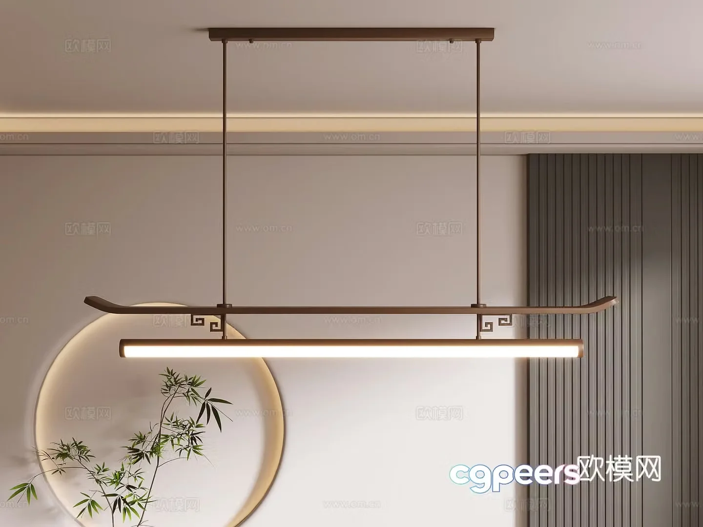 New Chinese chandelier 3D model