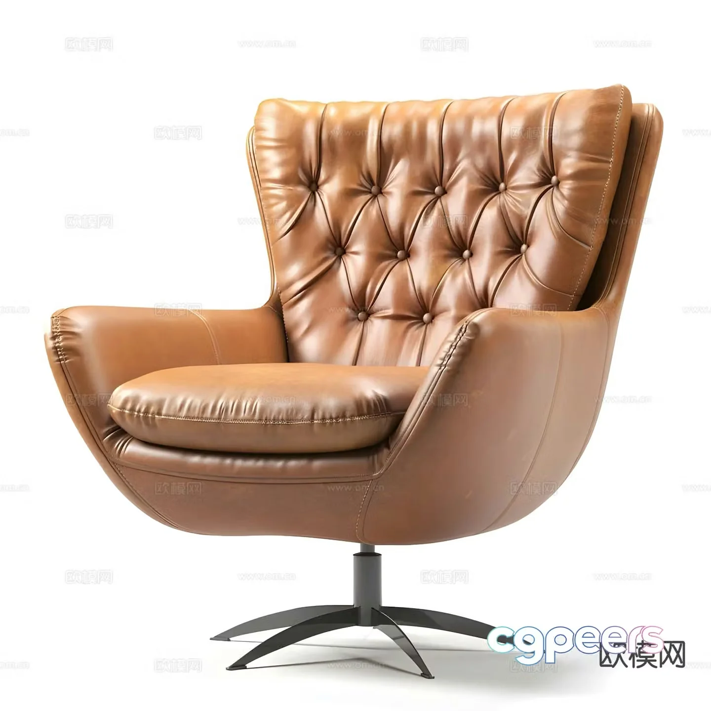 Leather office chair swivel armchair boss chair executive chair 3d model