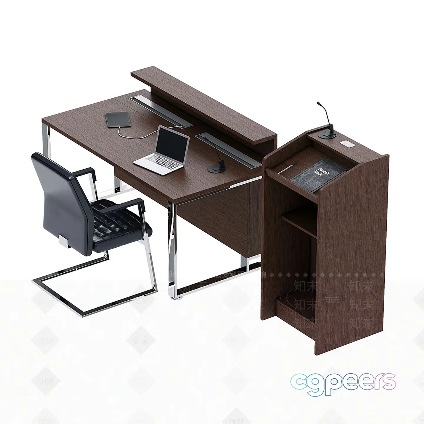 Modern Office Furniture 3D Model – 10561 – VRAY Render