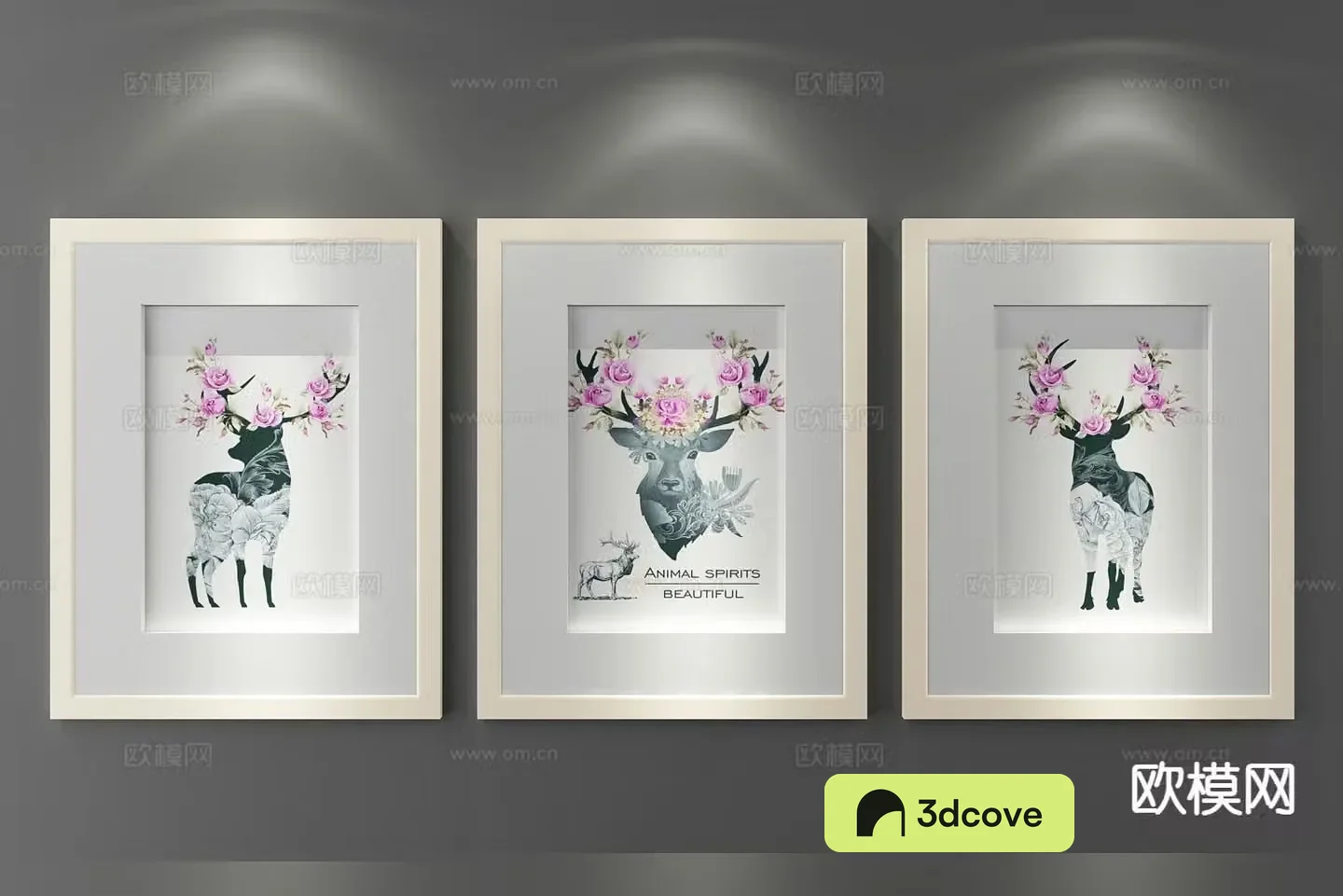 Decorative painting art painting deer hanging painting