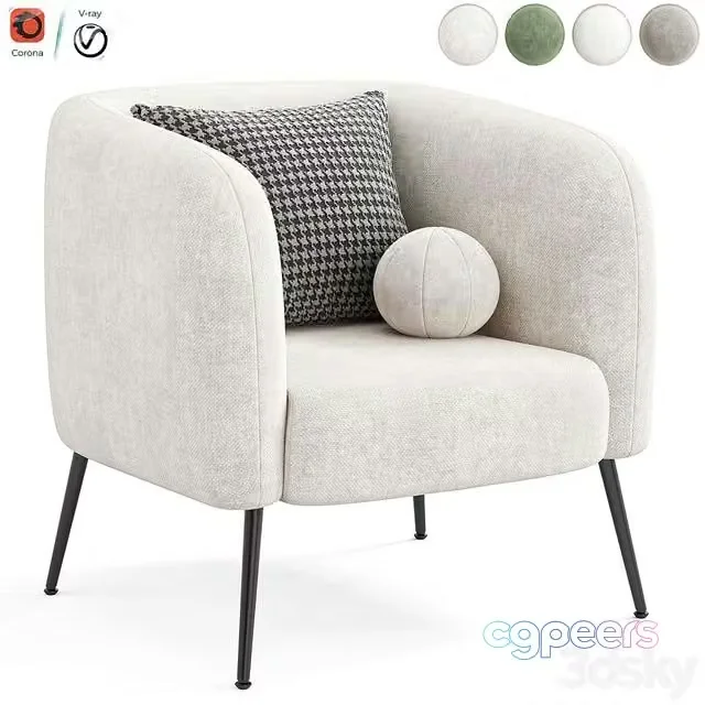 3ds Max Free – DAVI Armchair