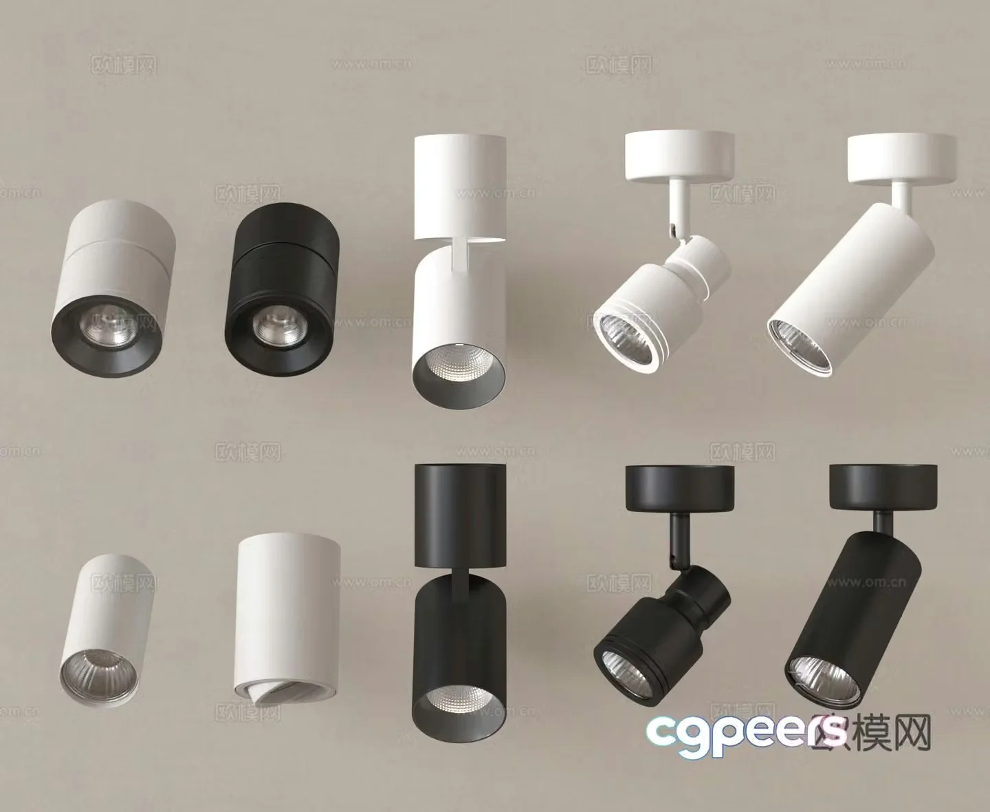 Downlight Spotlight Track Light 3d model