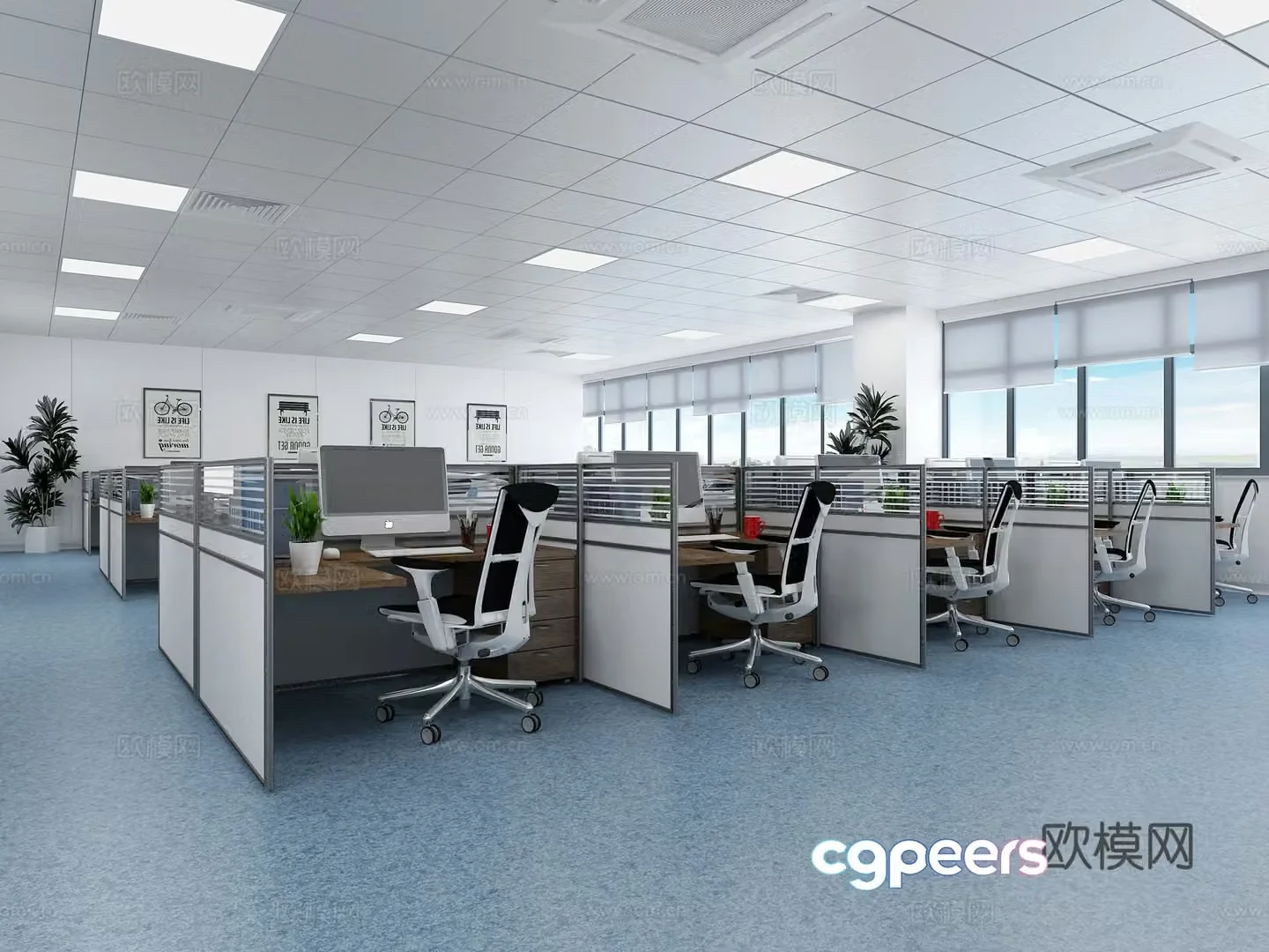Modern office 3d model