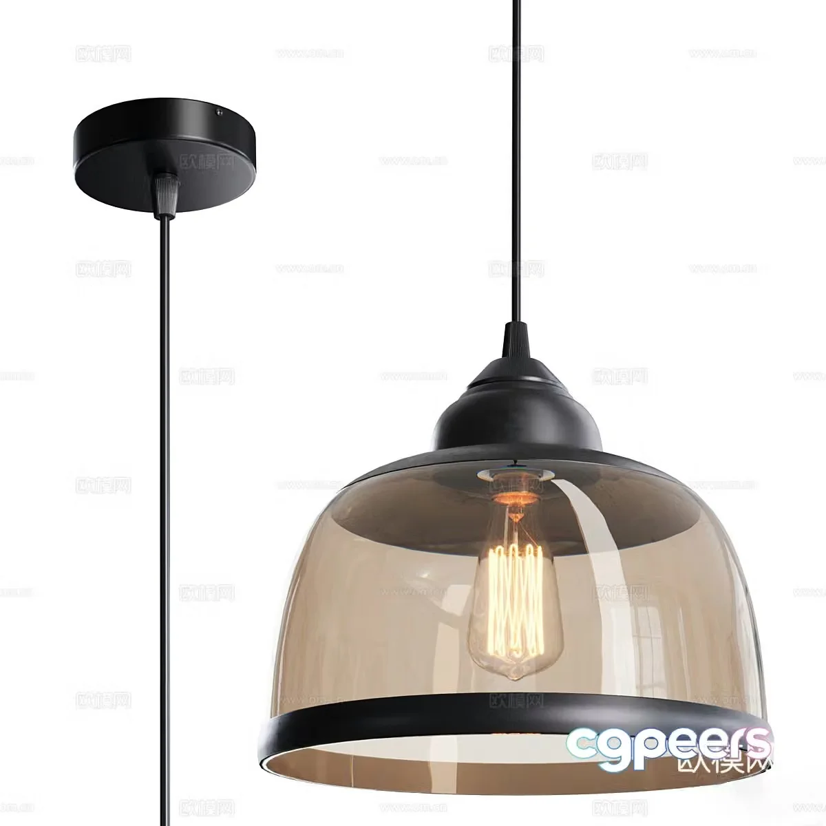 glass chandelier 3d model