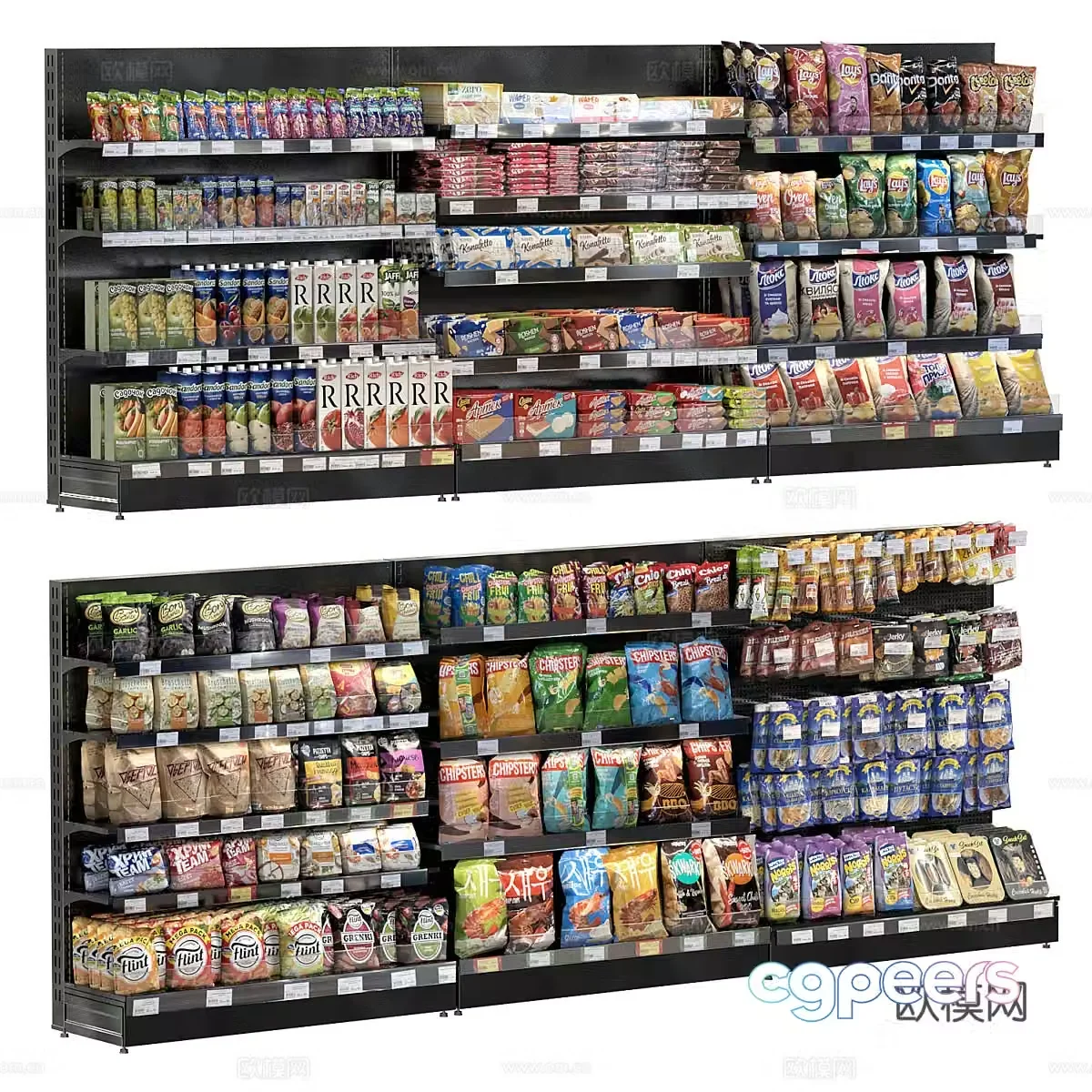 Product shelves shelves 3d model