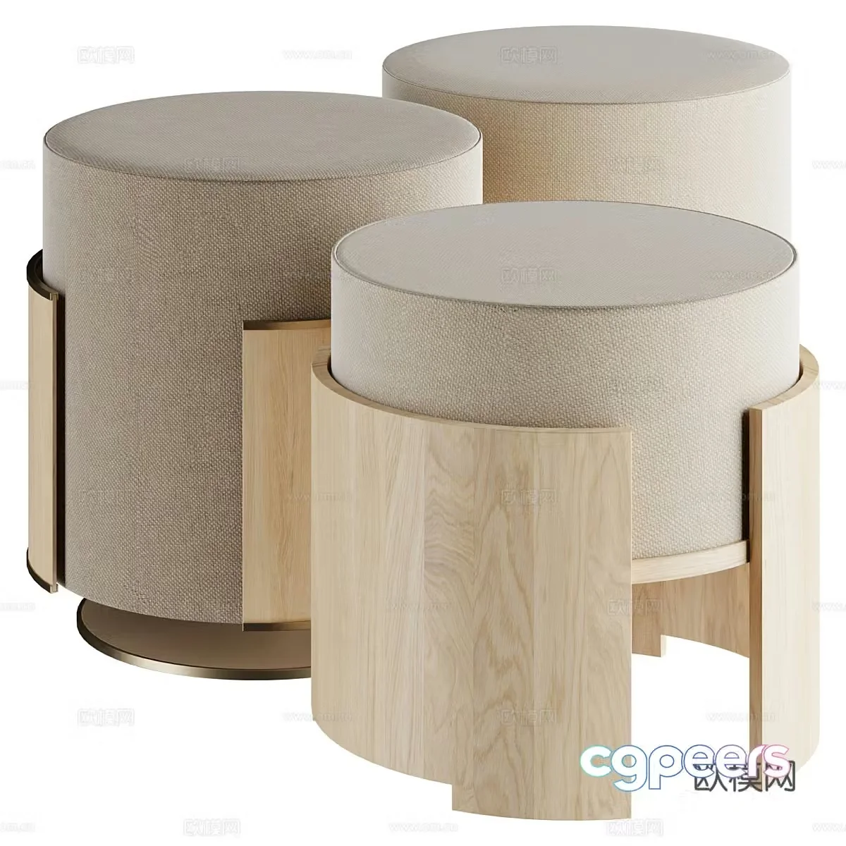 New Chinese round stool 3D model