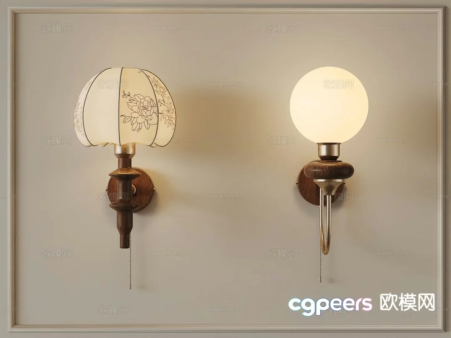 French wall light 3d model