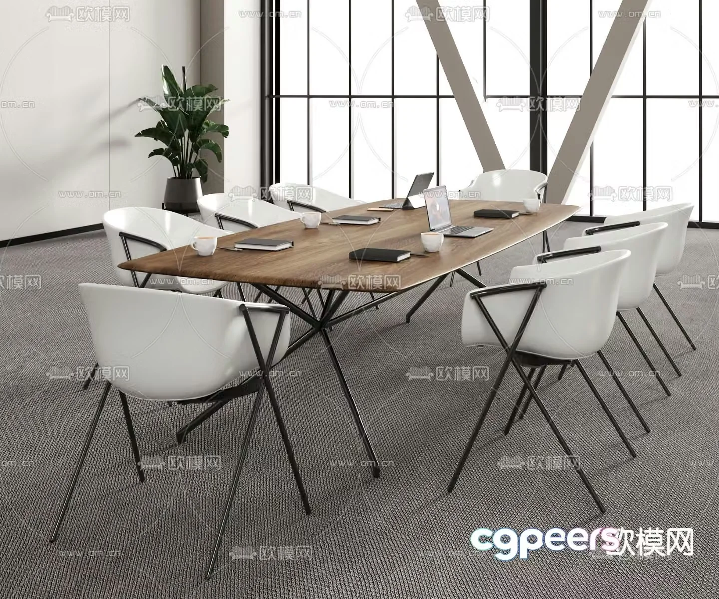 Modern conference table conference table 3d model