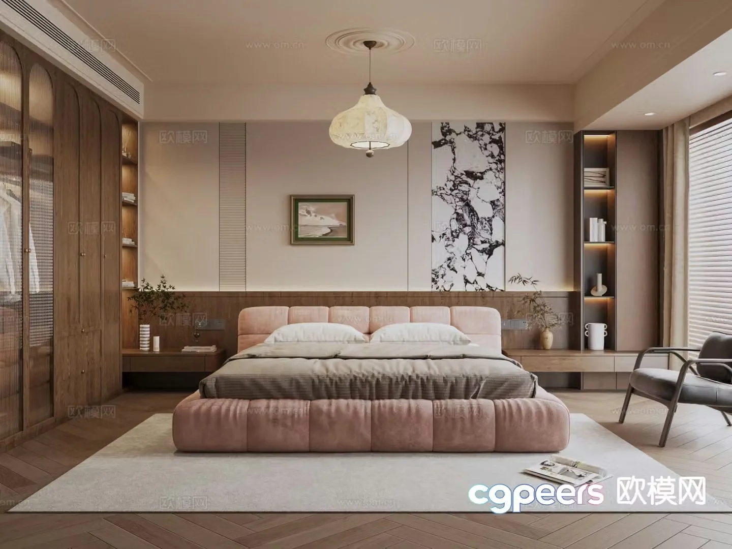 Medieval style bedroom master bedroom 3d model