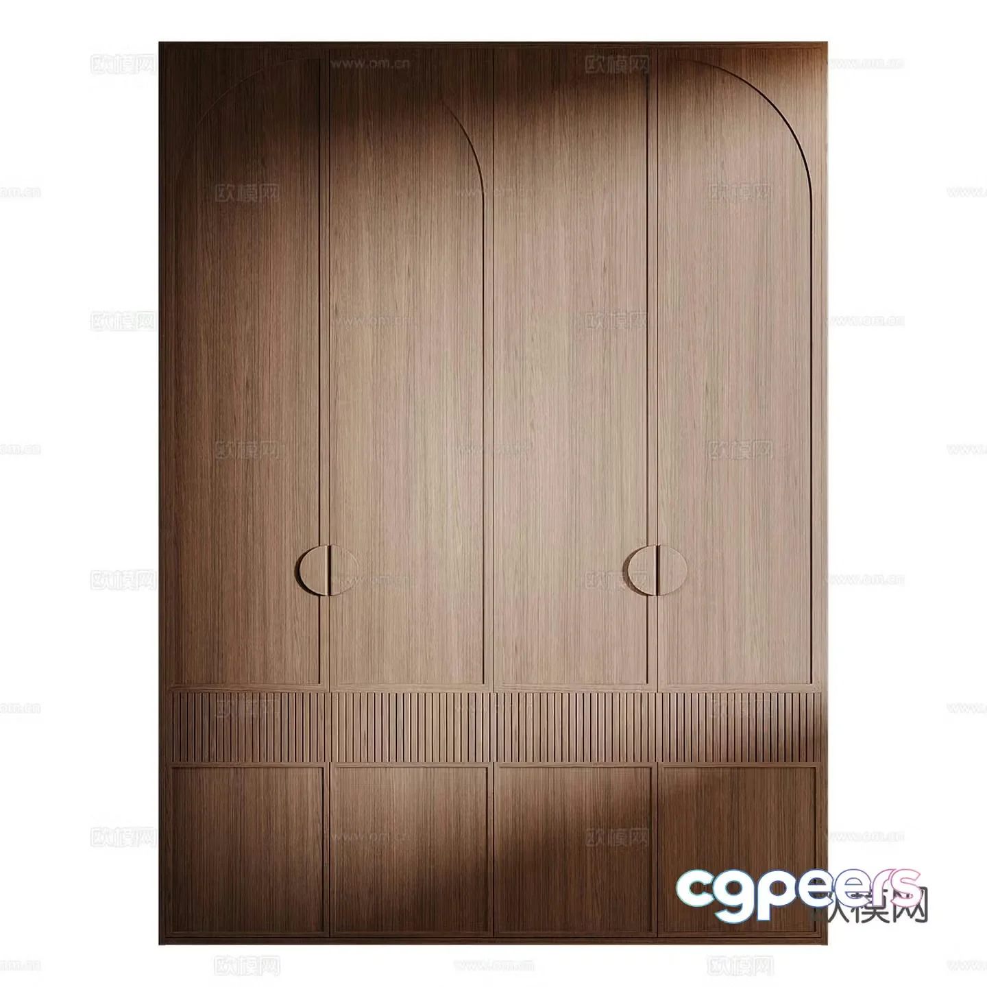 New Chinese style medieval style door wardrobe 3D model