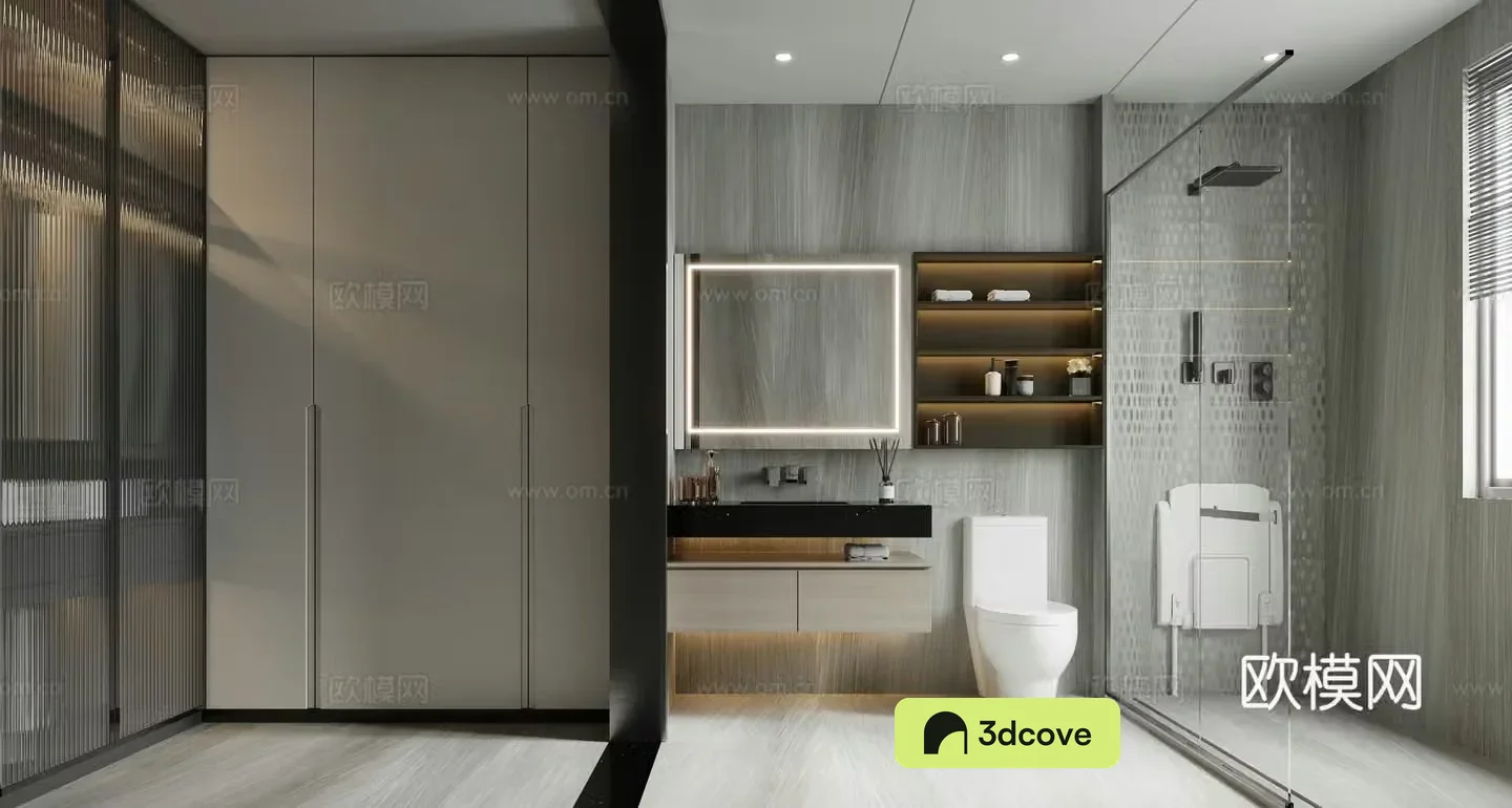 Modern light luxury bathroom