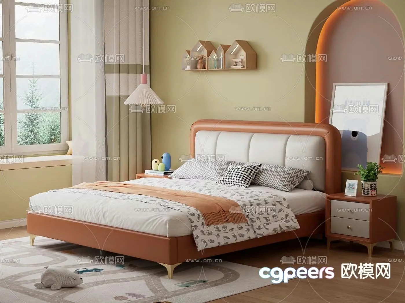 Modern children’s bed children’s furniture 3d model