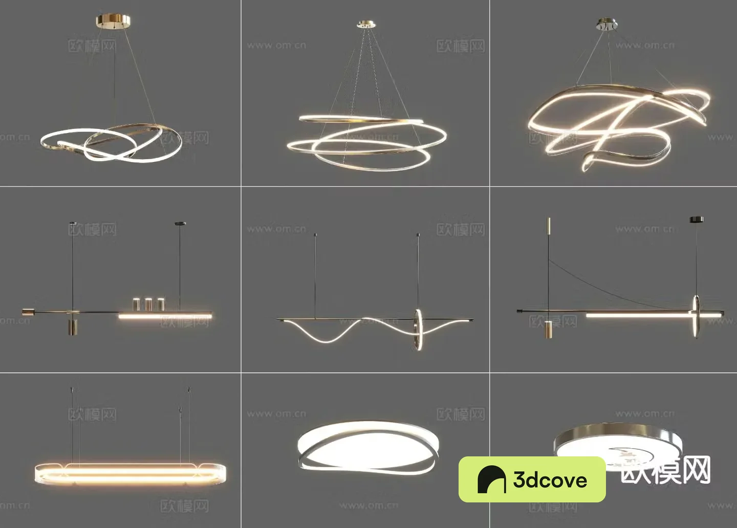 Minimalist chandelier