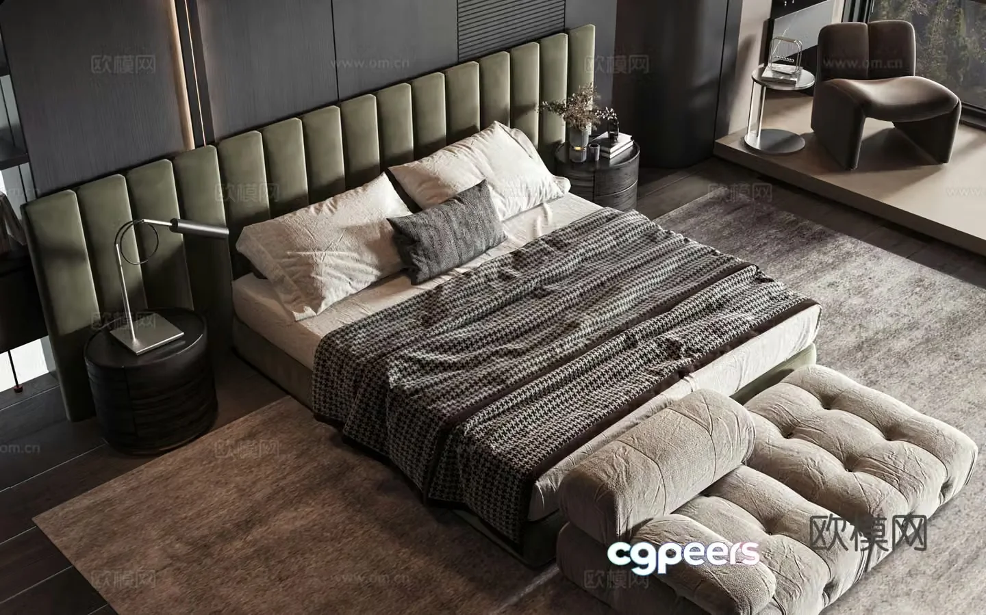 Modern style product bed 3d model