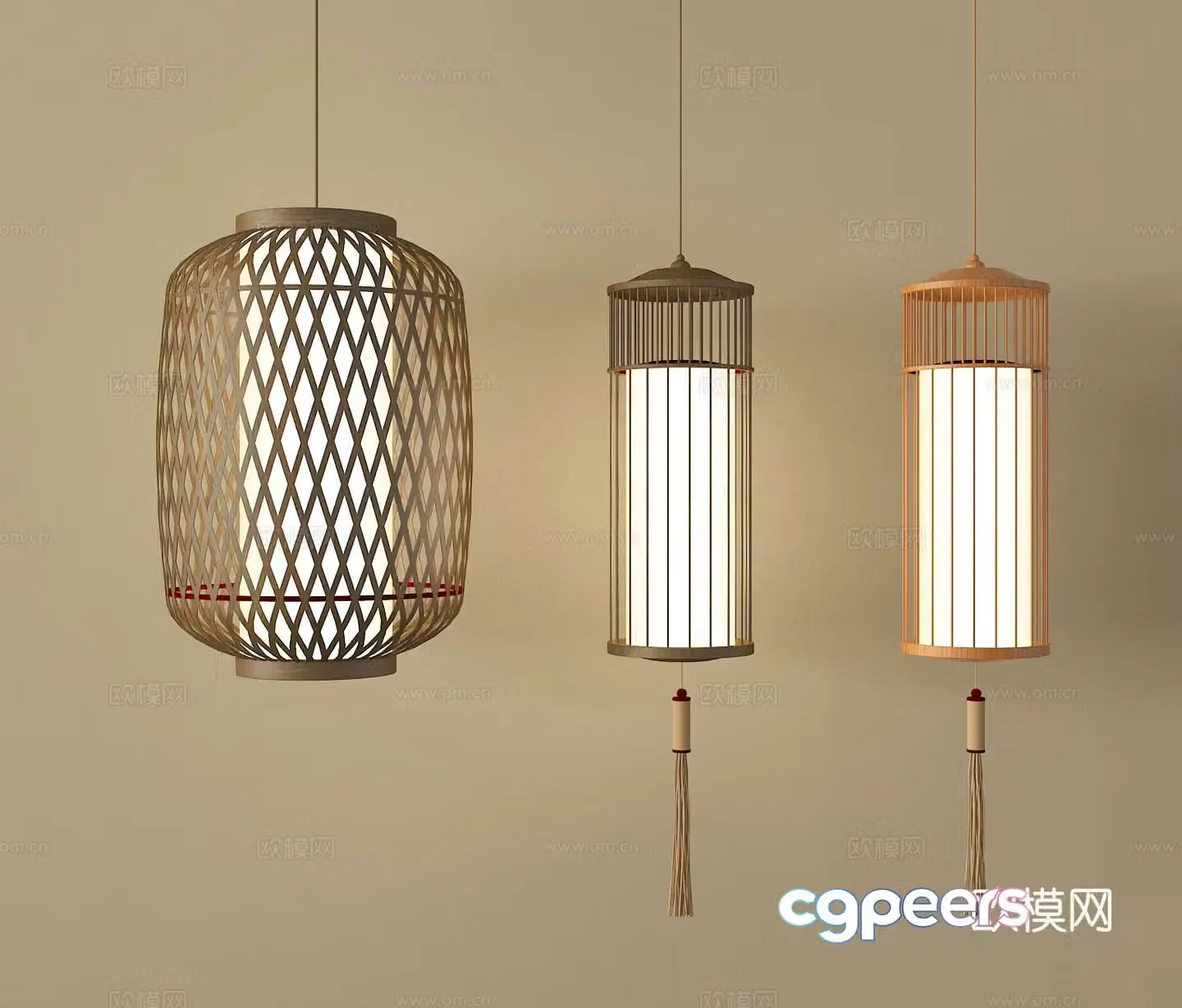 Chandelier Lantern Decorative Light 3D Model