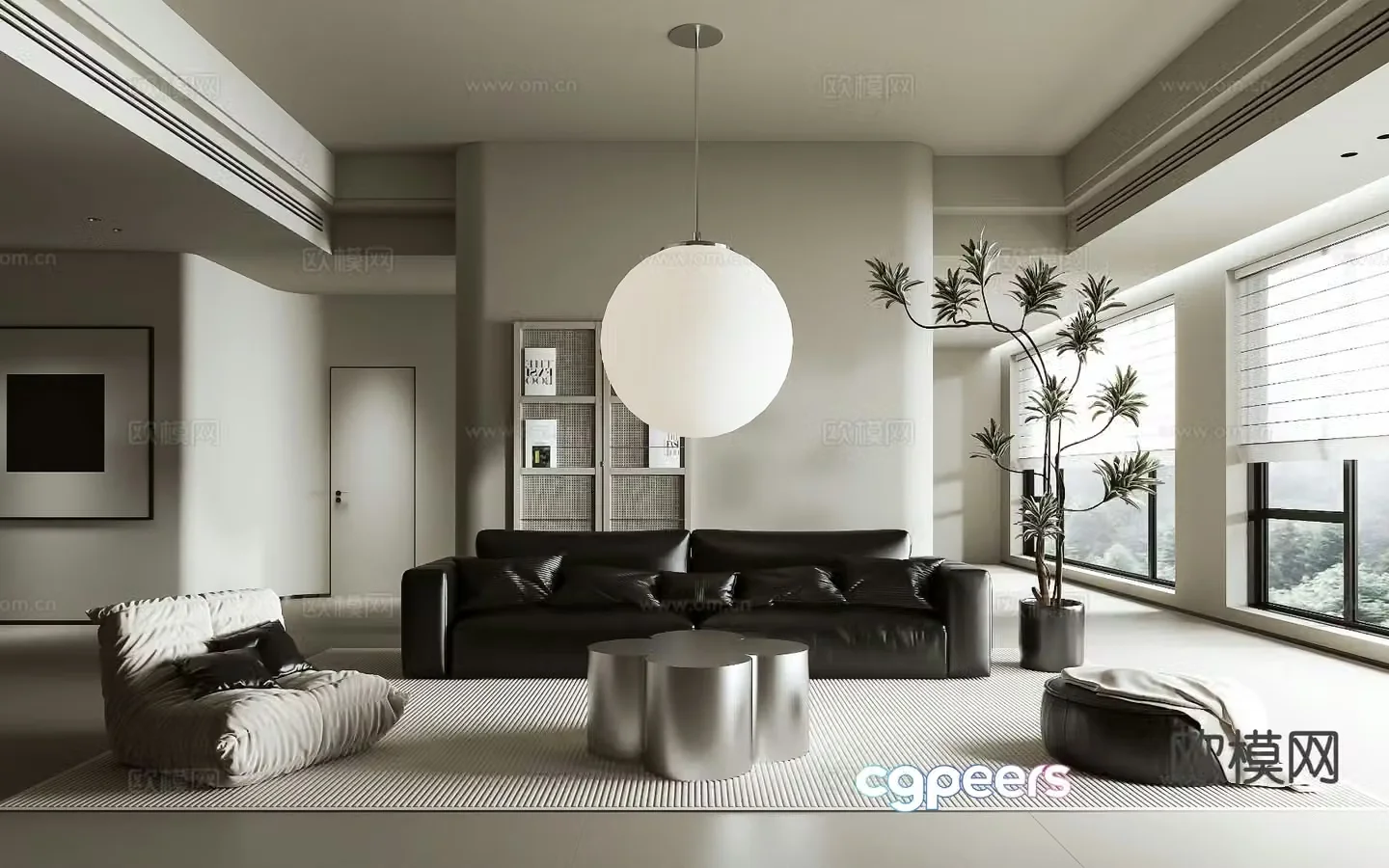 Modern living room 3d model