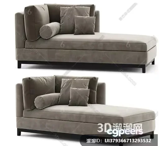 A Gray Sofa 3D Model – 11042 – VRAY Render