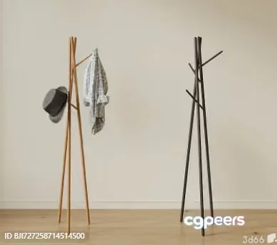 Wooden Coat Rack 3D Model – 13263 – VRAY Render
