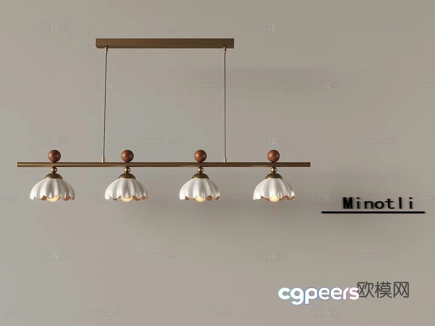 Medium style restaurant chandeliers French lily of the valley flower chandeliers Wasabi retro chandeliers 3D model