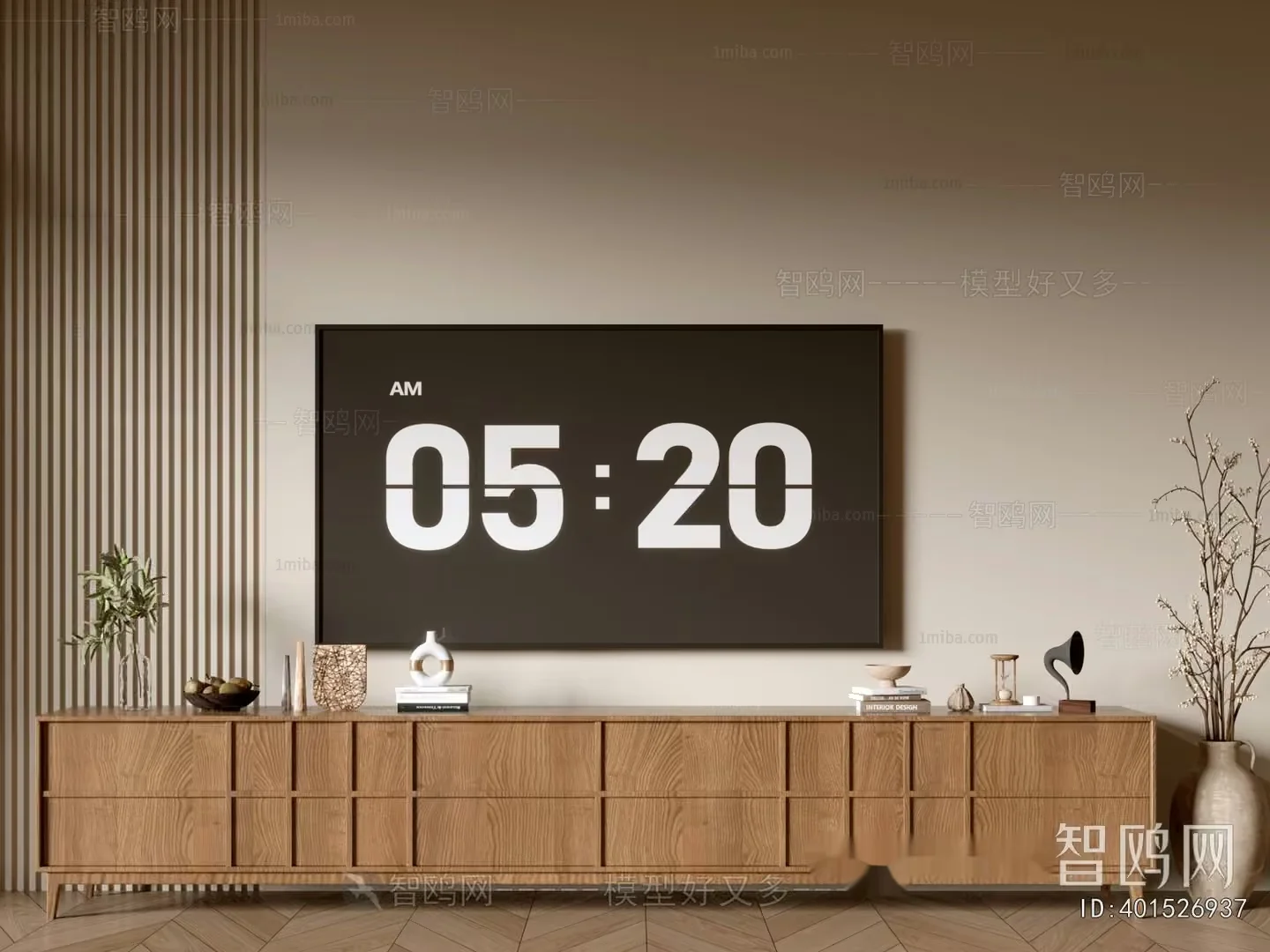 Modern Tv Stand 3D Model – 12701 – VRAY Render