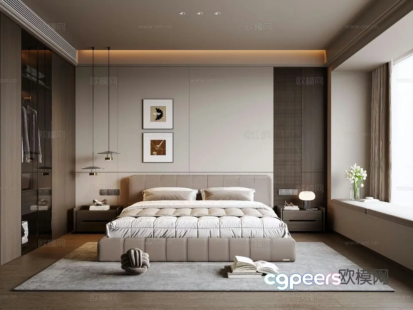 Italian home bedroom 3d model