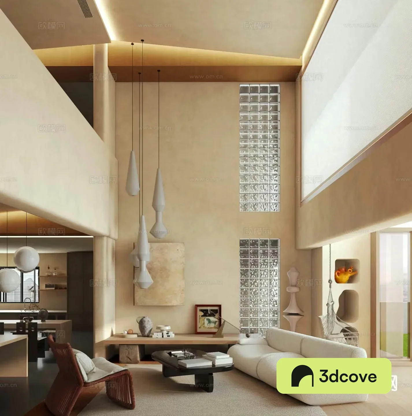 Medieval style loft duplex living room