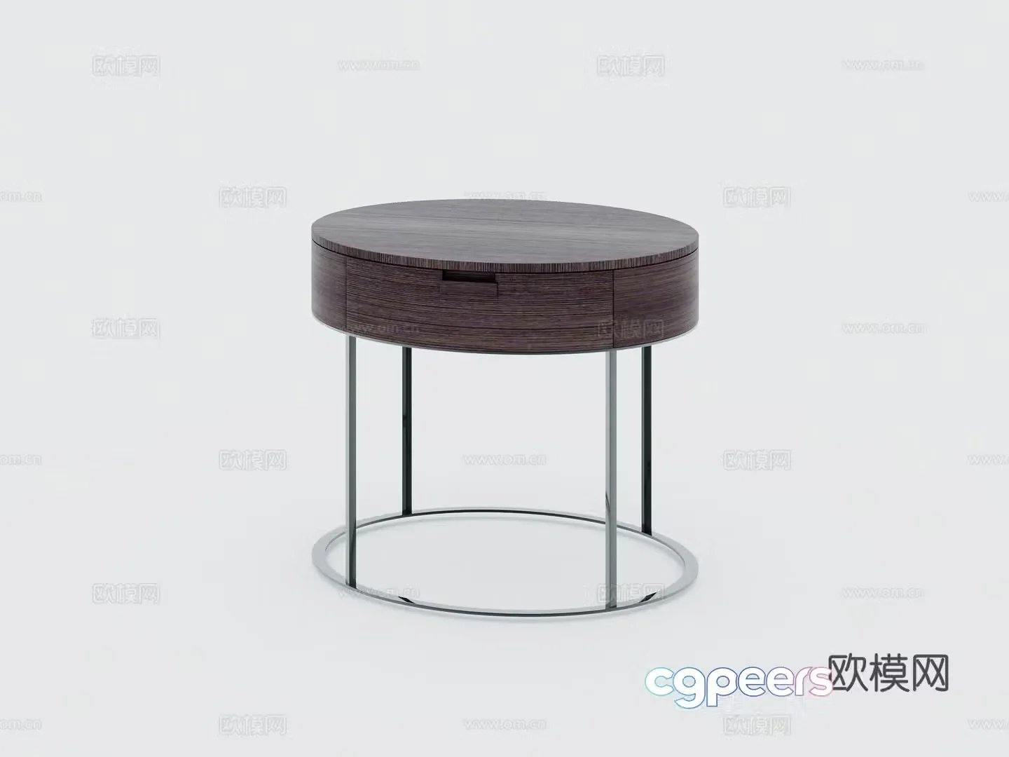 Modern bedside table bedroom bedside table modern side several round side several metal feet 3d model