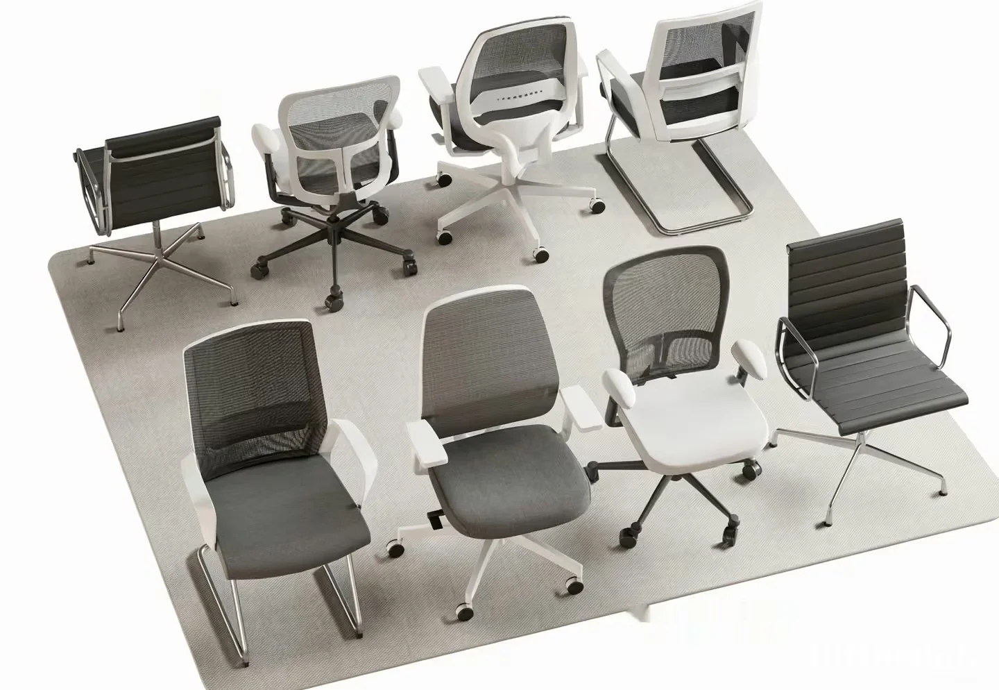 Modern Office Chairs 3D Model – 21934 – VRAY Render