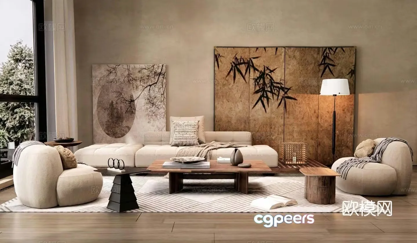Wasabi sofa combination 3D model