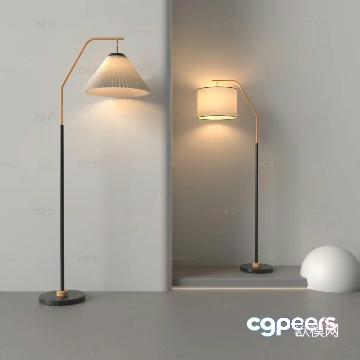Modern floor lamp 3d model