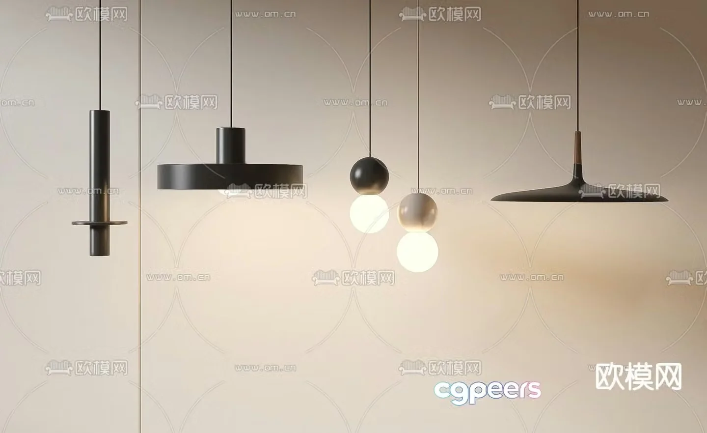 Light luxury small chandelier 3D model