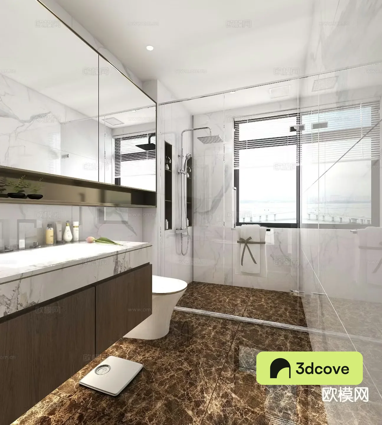 Modern bathroom toilet