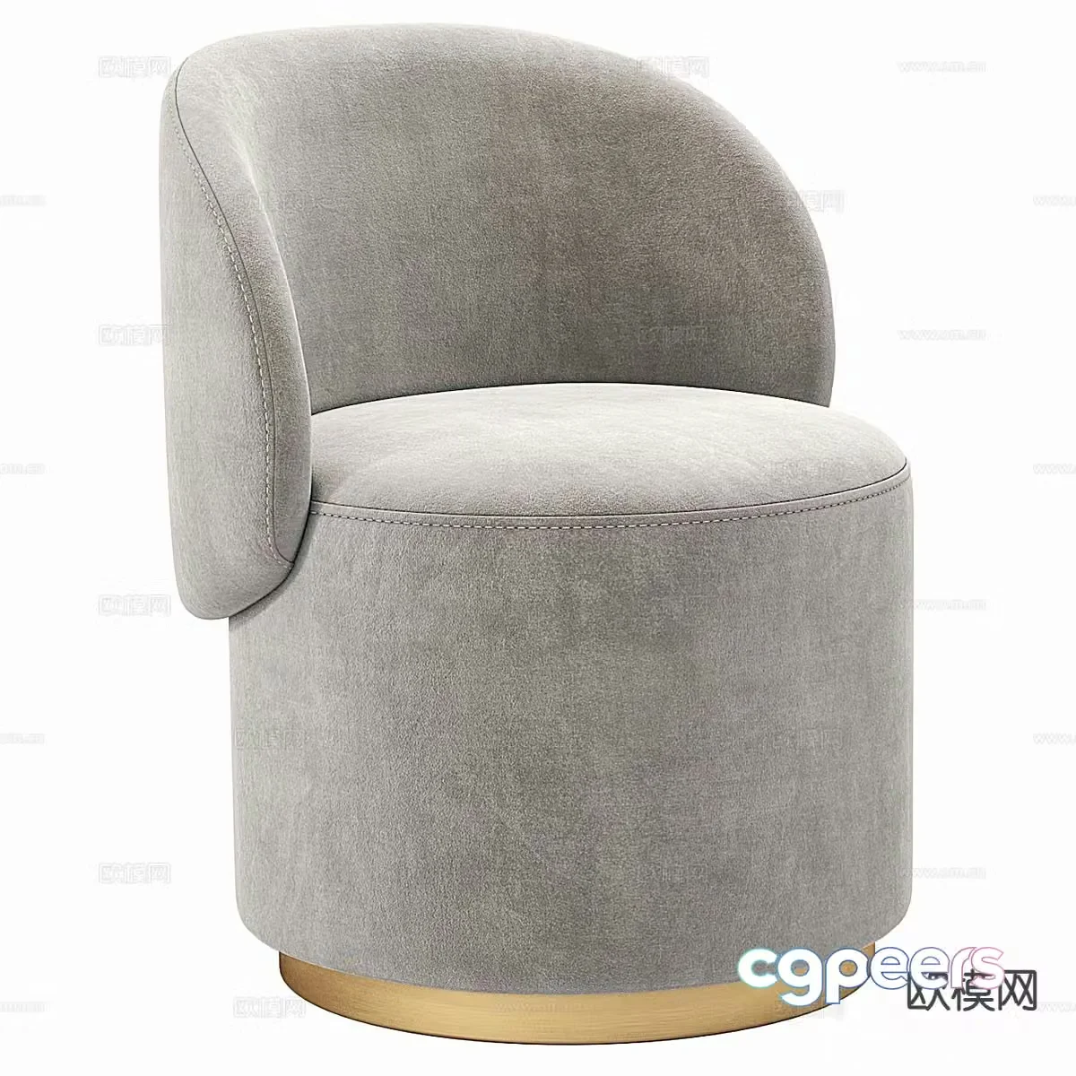 Italian style leisure sofa sofa chair round sofa 3d model