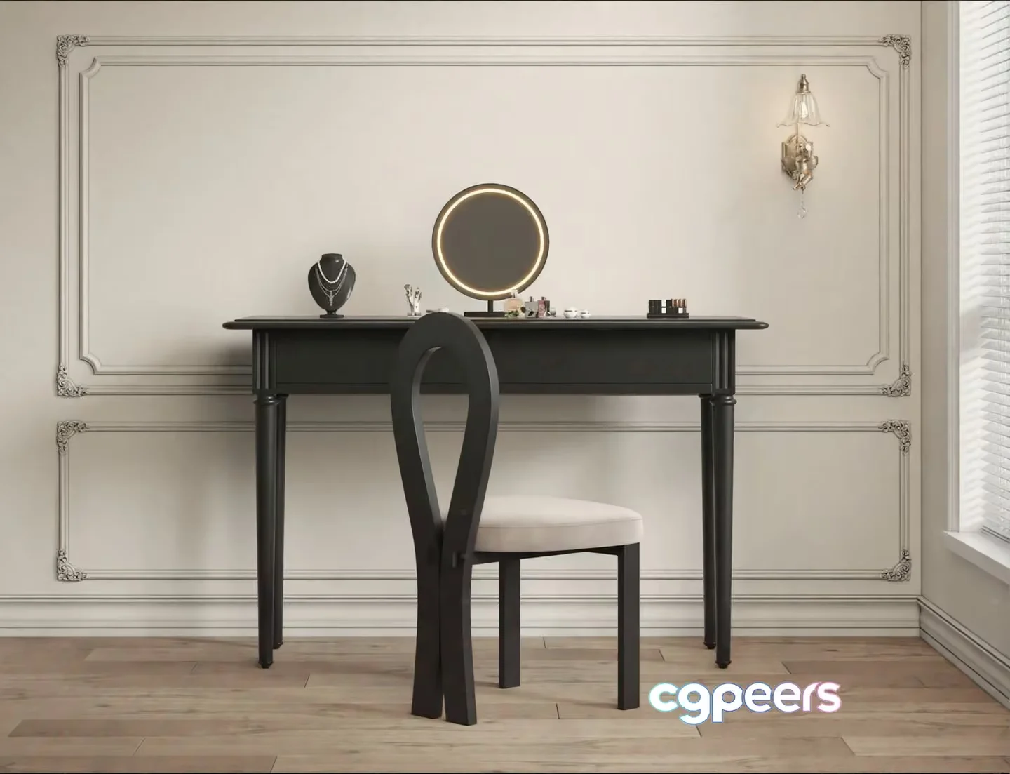 A Black And White Chair 3D Model – 2012 – VRAY Render