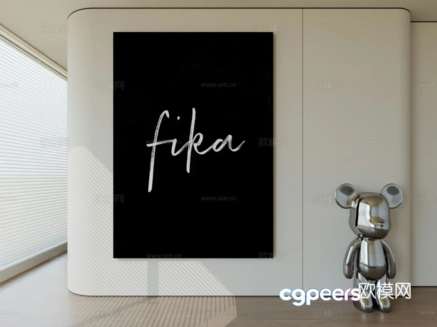 Modern minimalist hanging painting abstract art hanging painting 3d model