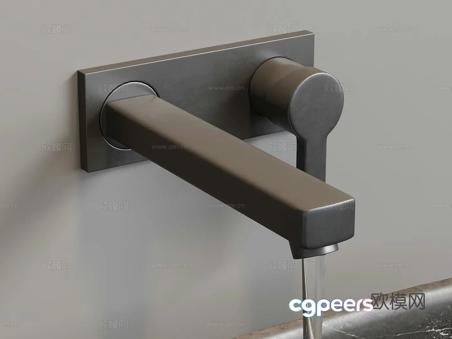 Modern faucet wall faucet 3D model