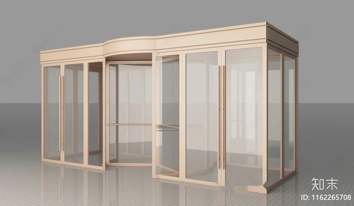 A Glass Partition Wall 3D Model – 15202 – VRAY Render